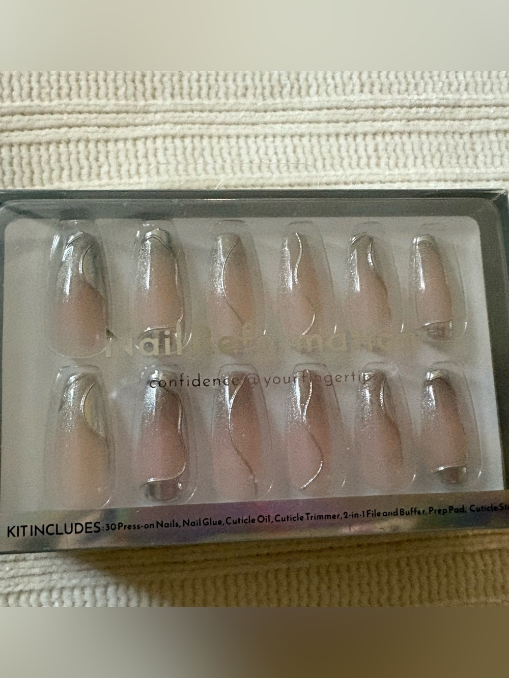 Nail Reformation Press-On Nails with Silver Accent Tips - Picture 1 of 8